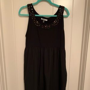 DKNY Black Dress with Beading Detail